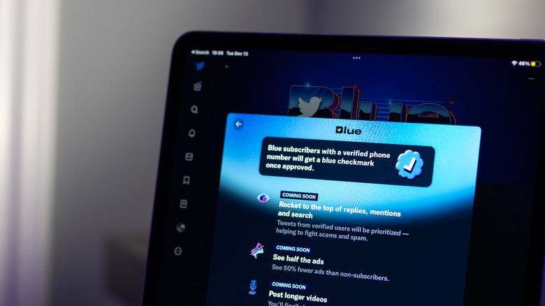 Twitter Blue subscription paid features 