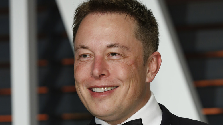 Elon Musk smiling