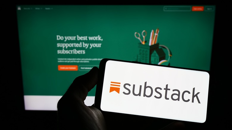 Substack screens on phone/computer