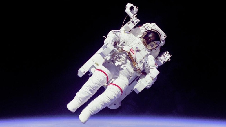 astronaut spacesuit floating