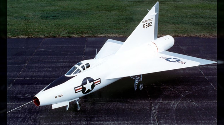convair xf 92a delta wing jet tarmac