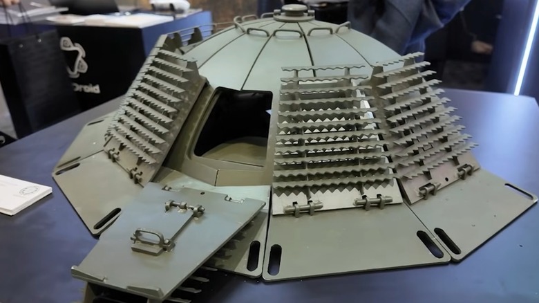 A scale model of a mobile battlefield bunker.
