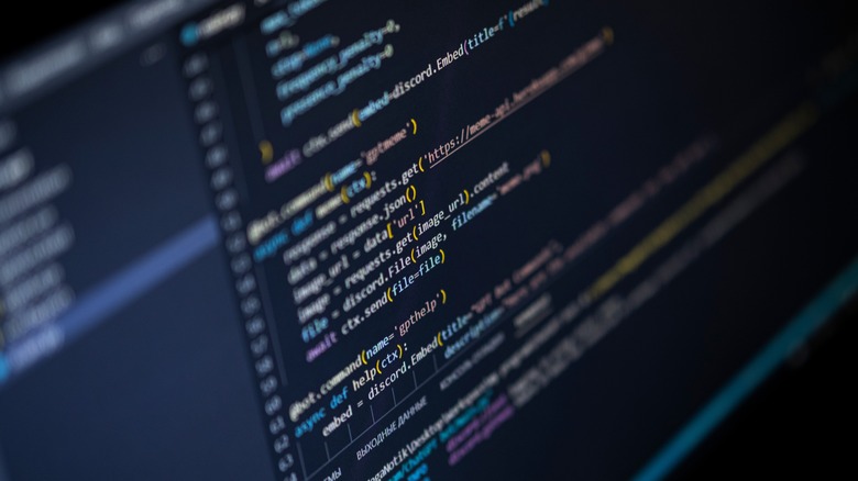Dark theme programming language 