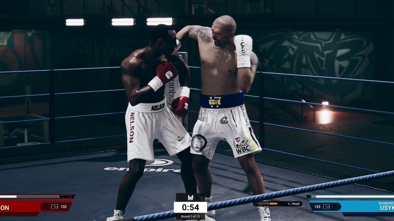 Johnny Nelson taking a right on his shoulder