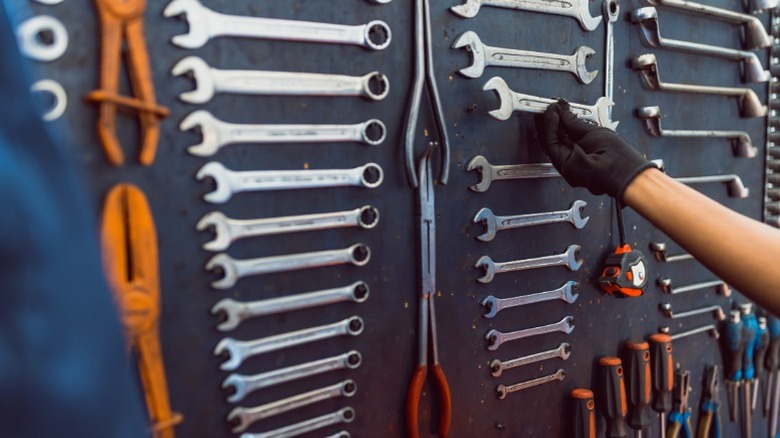 mechanic wrenches and hand tools