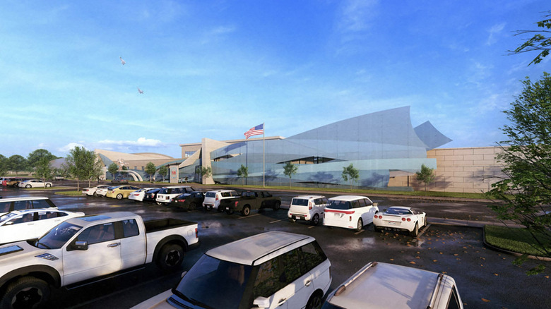 Rendering of Air Camp USA facility and parking lot