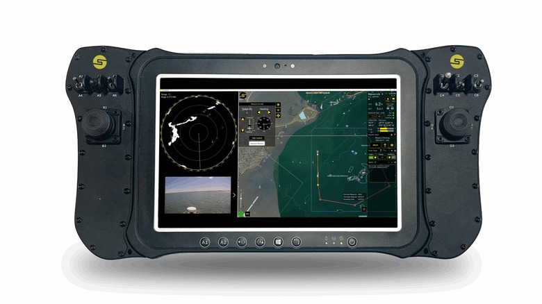 A tablet component to the Sea Machines SM300 Autonomy system series