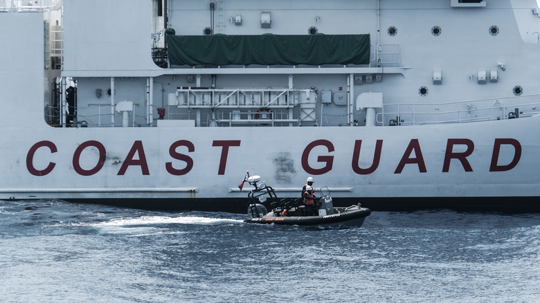 Coast guard ship ocean