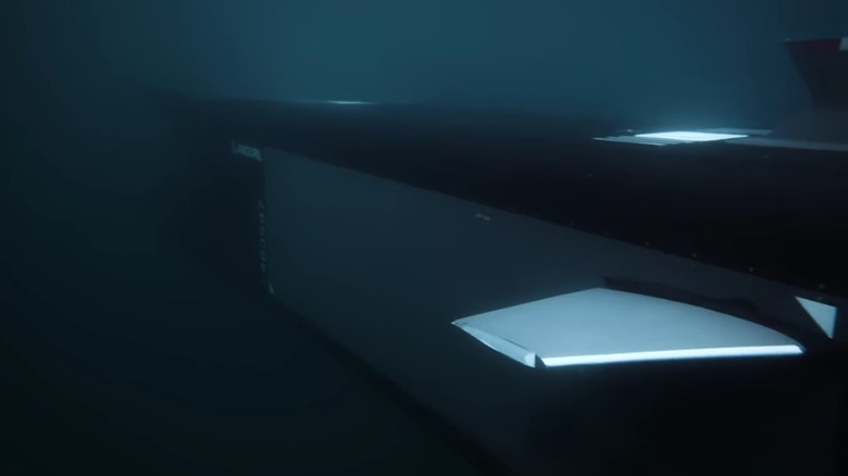 Close-up of Anduril Dive-XL underwater.