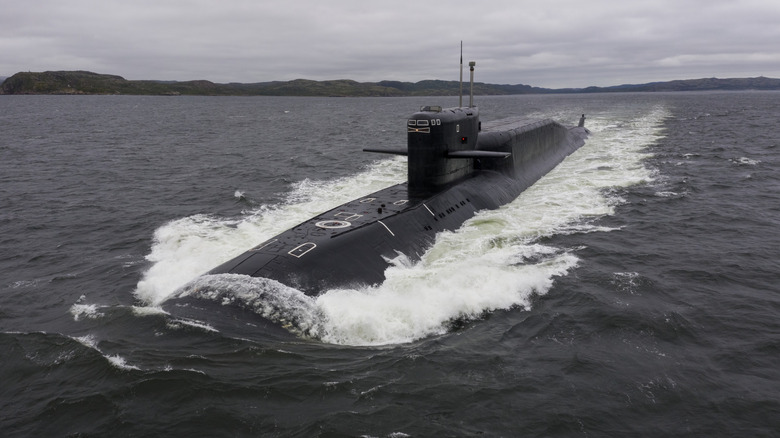 Nuclear submarine in Barents sea