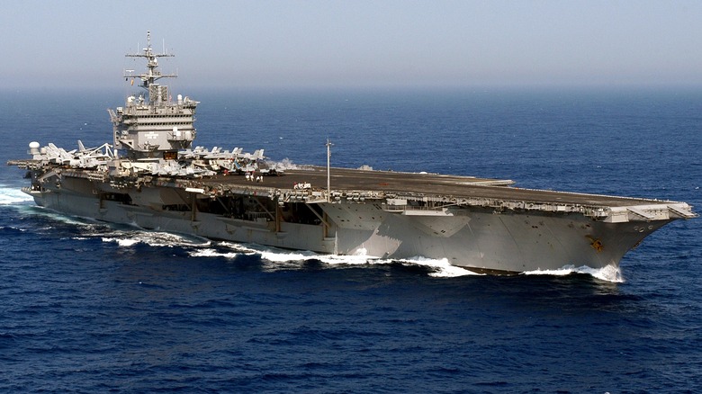 The USS Enterprise underway in the Atlantic Ocean
