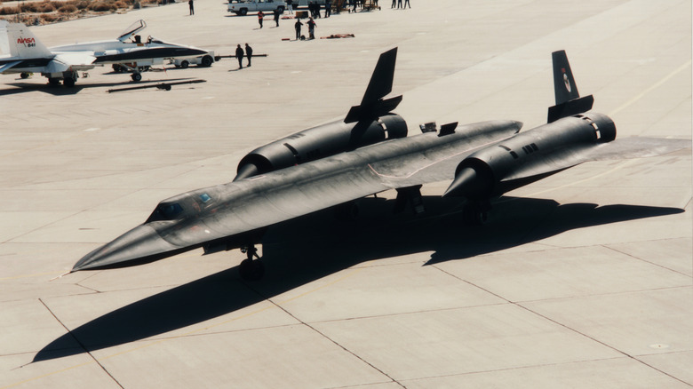SR-71 Blackbird on runway