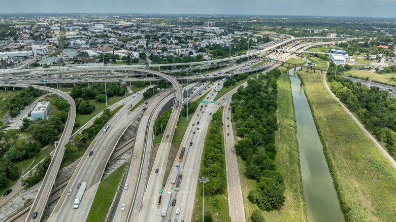 Large interstate interchange