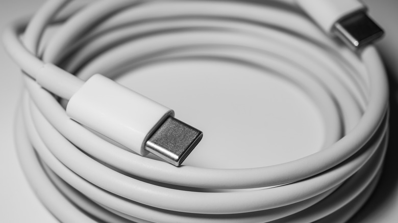 Picture displaying USB-C charging cable