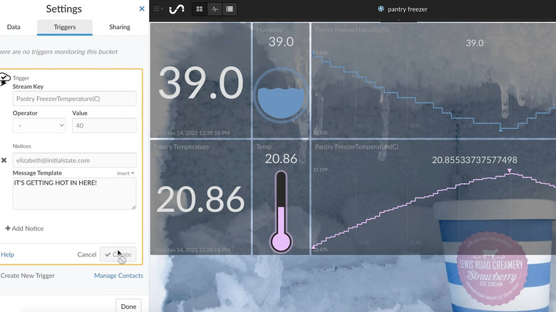Fridge/freezer temperature monitor
