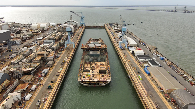 Moving the hull of USS Enterprise