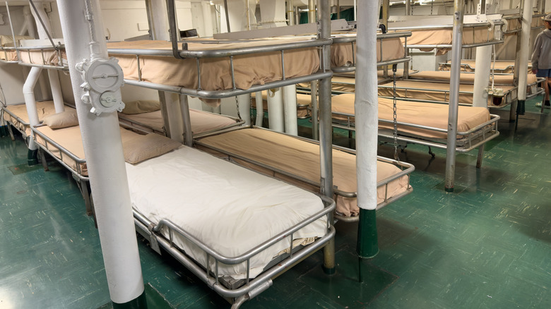 Crew bunk beds aboard the USS Hornet museum