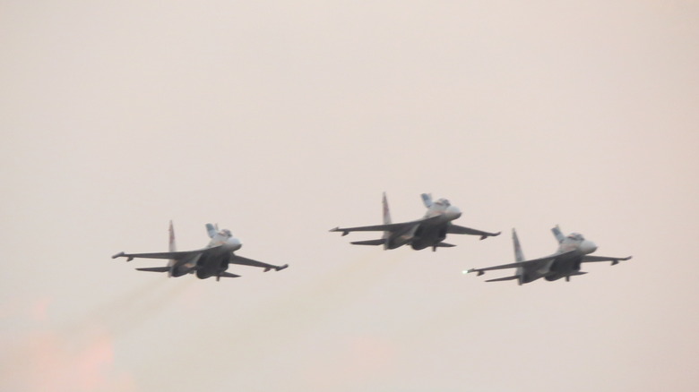 Venezuelan Air Force Su-30s in formation
