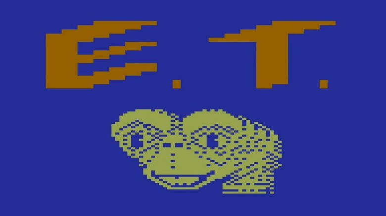 The title screen for "E.T.: The Extra-Terrestrial" on the Atari 2600