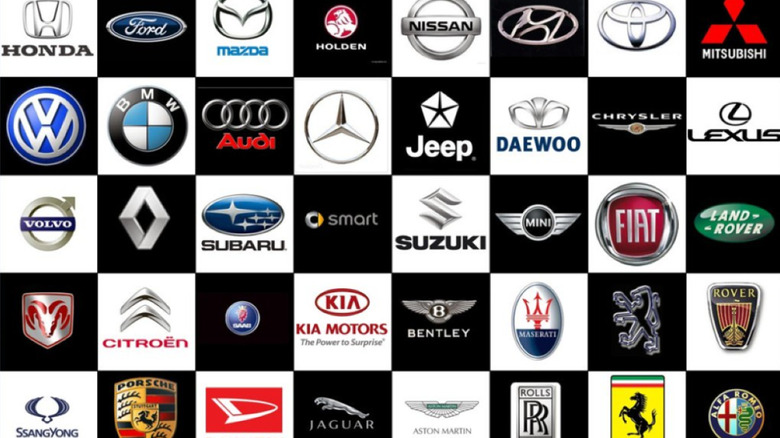 Collage of car brand logos