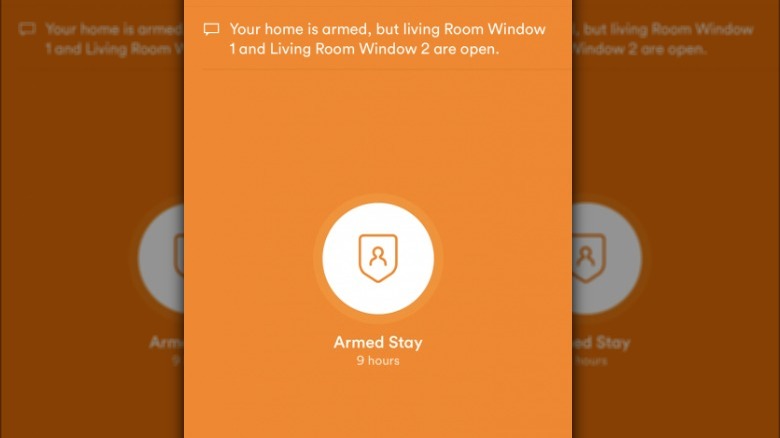Captura de tela do aplicativo móvel Vivint