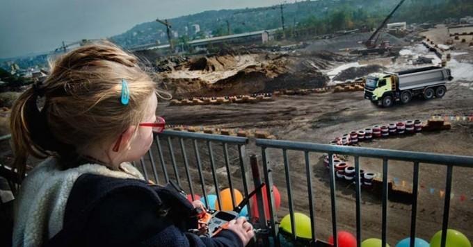 Volvo turns dump truck into RC car, gives 4-year-old the controls