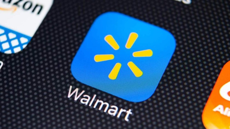 Walmart app on phone