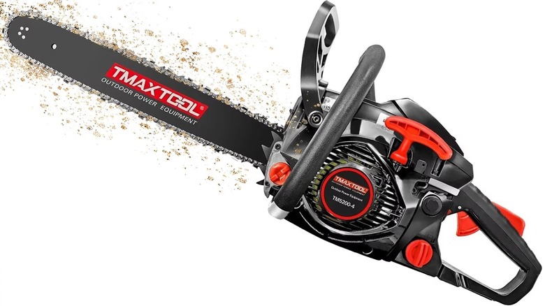 A Seizeen 20in Gas Chainsaw against a white background