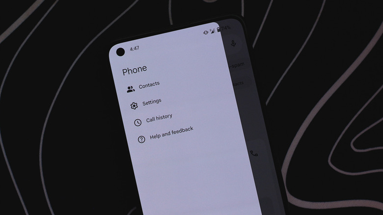 Call History option on Android