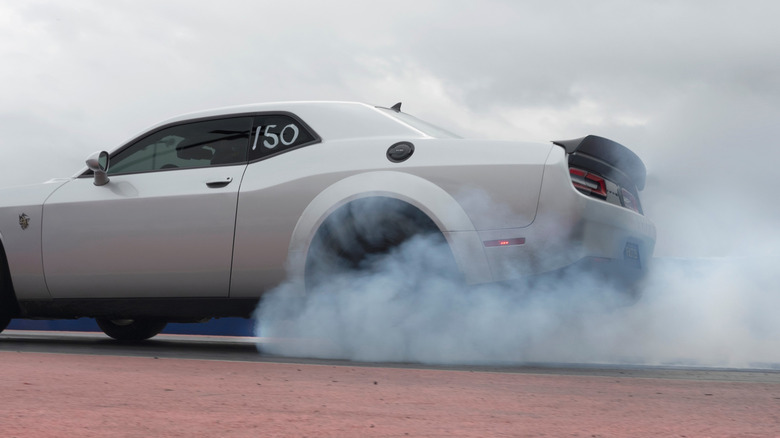 Dodge Challenger SRT Demon 170 smoking tires