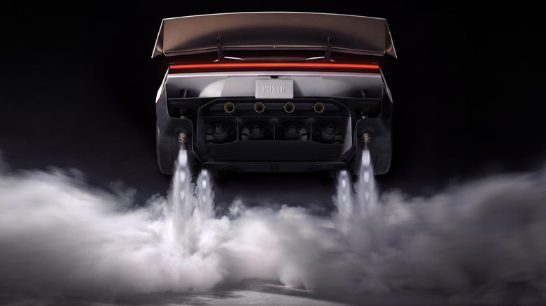 Tesla Roadster using its thrusters
