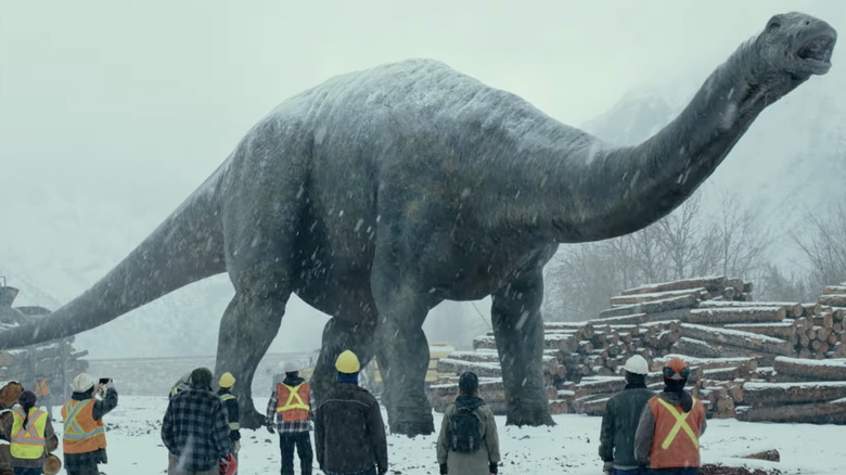 Sauropod in a construction site