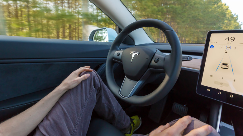 Tesla Autopilot driver's seat