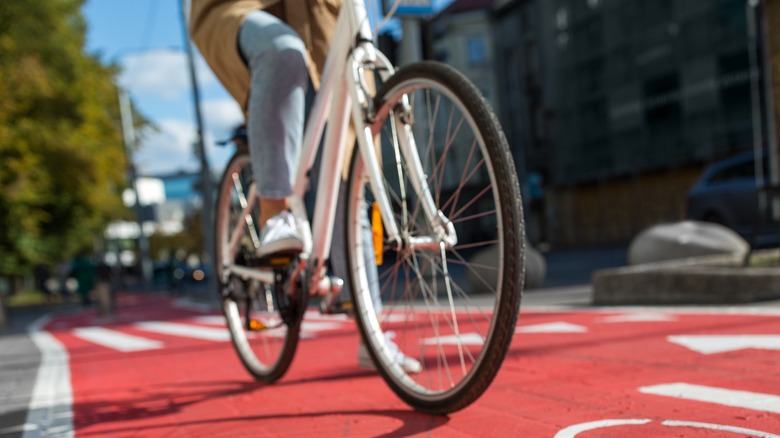 Bicycle bike zone lane