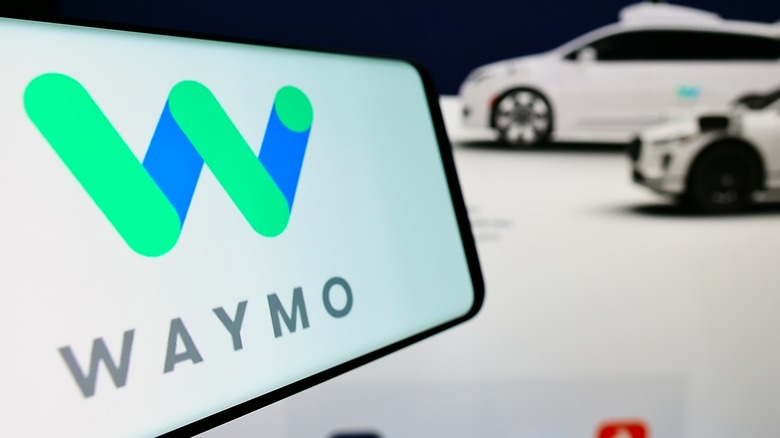 Waymo logo smartphone