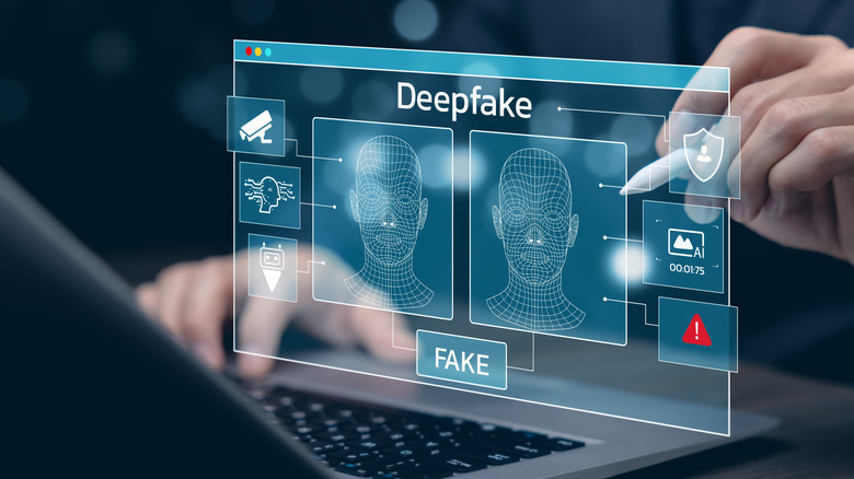 Concept art of deepfake detection software