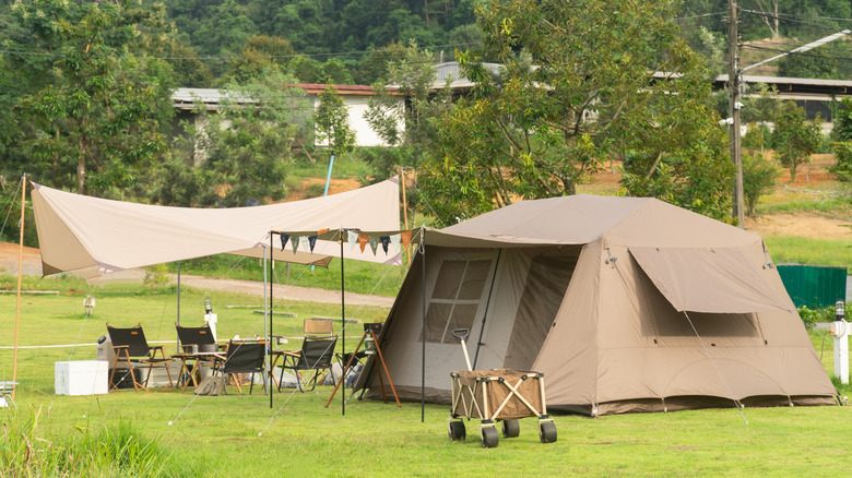 Large outdoor campsite