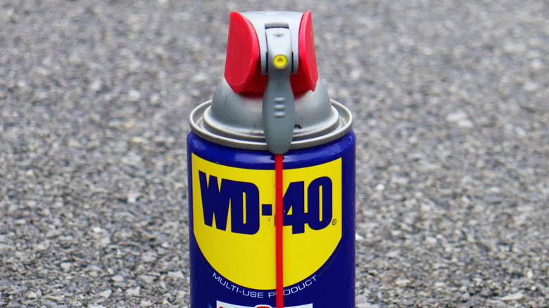WD-40 can on road