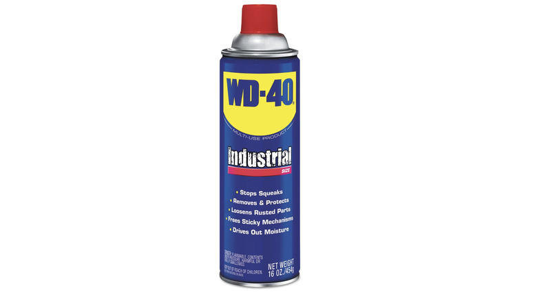WD-40 multi-use can on white background