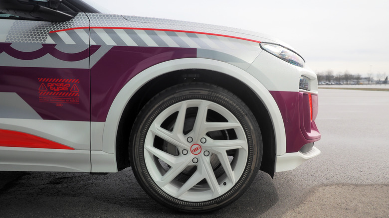 Audi Q6 e-tron prototype front wheel