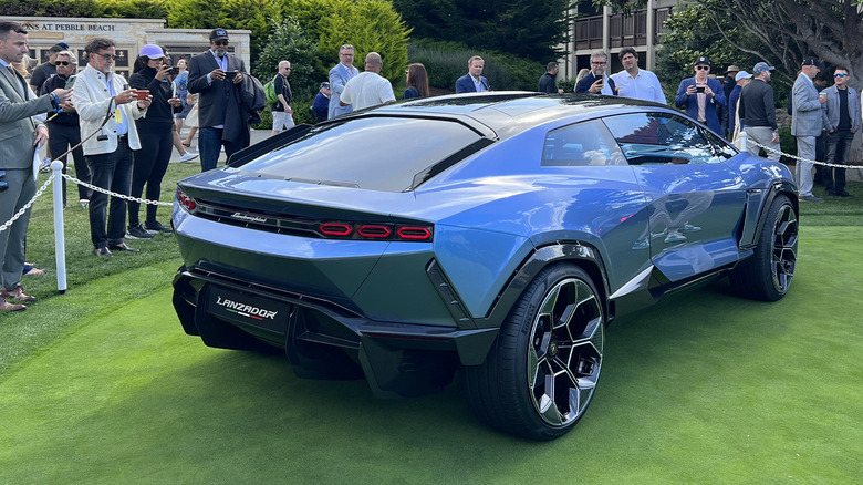 Lamborghini Lanzador Concept Car at Pebble Beach rear three quarters 