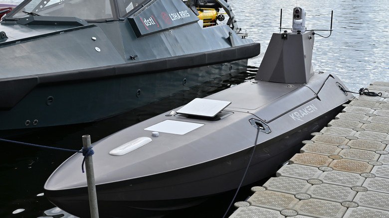 A K3 Scout USV docked