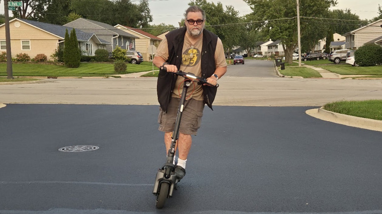 Man riding the Segway Max G3 Plus