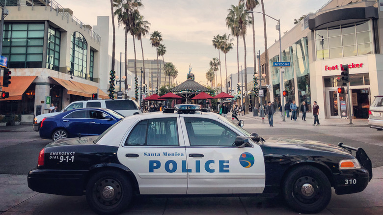 Police car parked