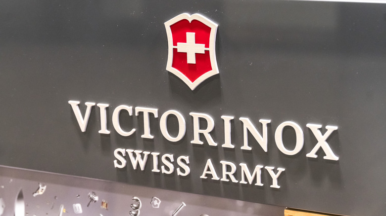 A Victorinox Swiss Army sign