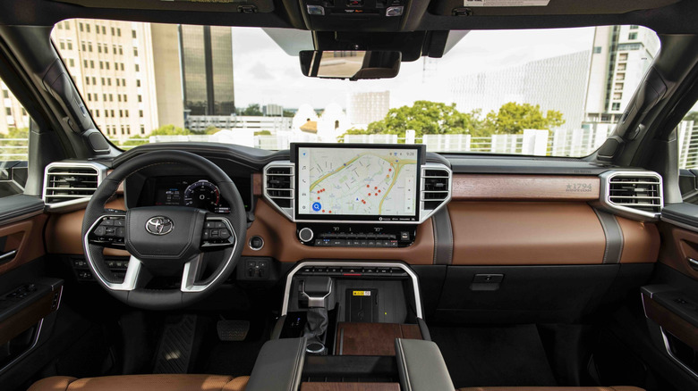Toyota Tundra 1794 Edition interior, from the center