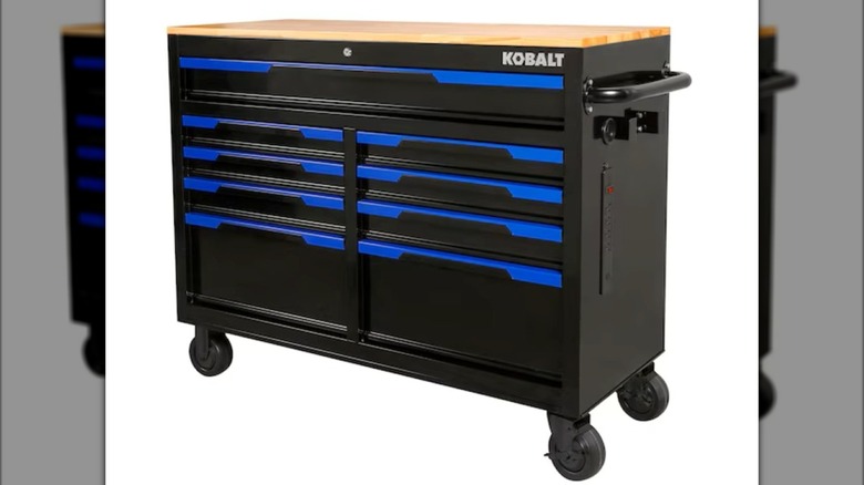 The Kobalt 9-drawer tool chest from Lowe's.