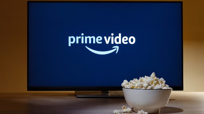 Television displaying Prime Video logo