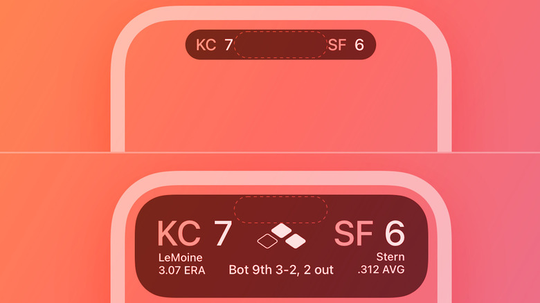 Apple iPhone Live Activities notch demo
