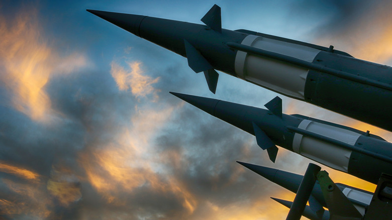 Lineup of ballistic missiles